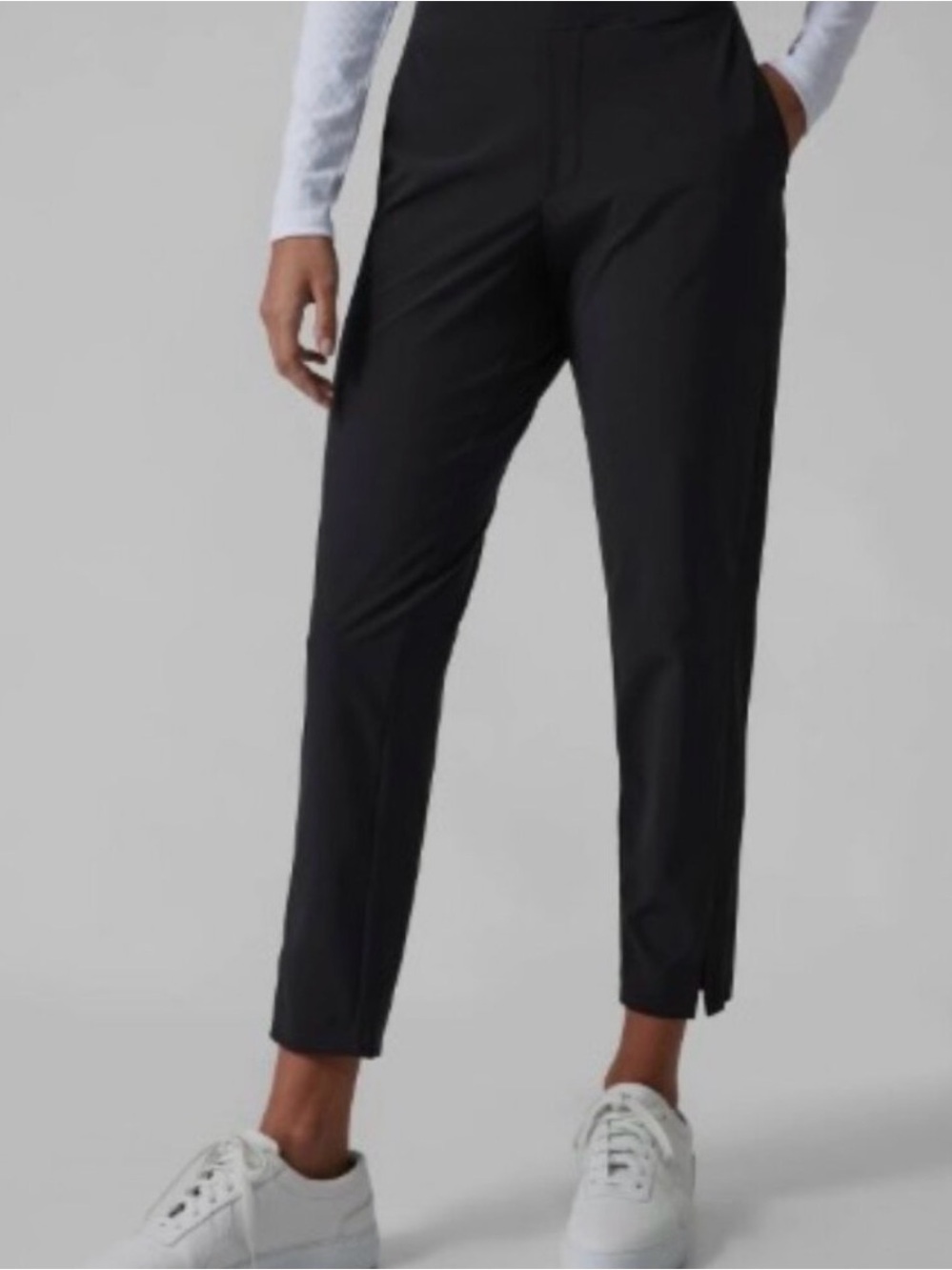 Athleta Brooklyn Ankle Pant Black 8 Featherweight Travel - Picture 3 of 3